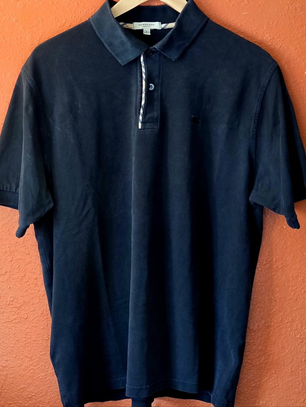 Burberry London Men's L Black Polo Shirt